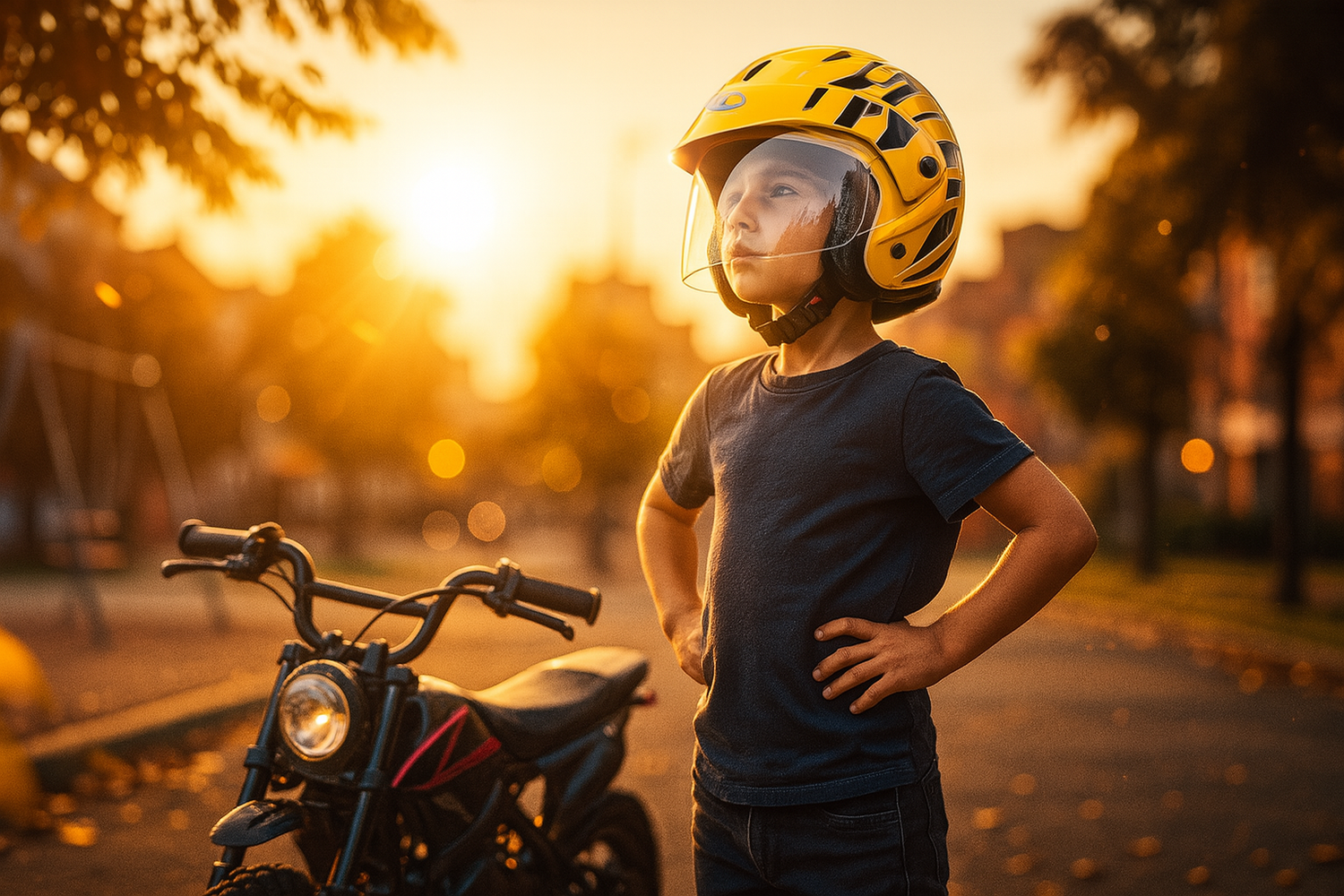 Casque Moto Enfant – Sécurité, Style et Confort pour les Petits Pilotes (3 à 9 ans)