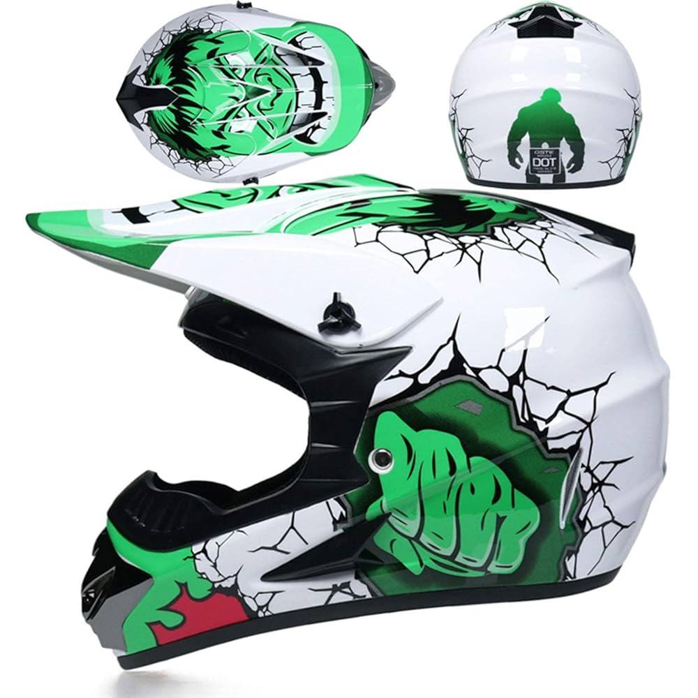 Casque Motocross – Homologué DOT + ECE | Design Futuriste Ultra Stylé | VTT, MX, Tout-Terrain