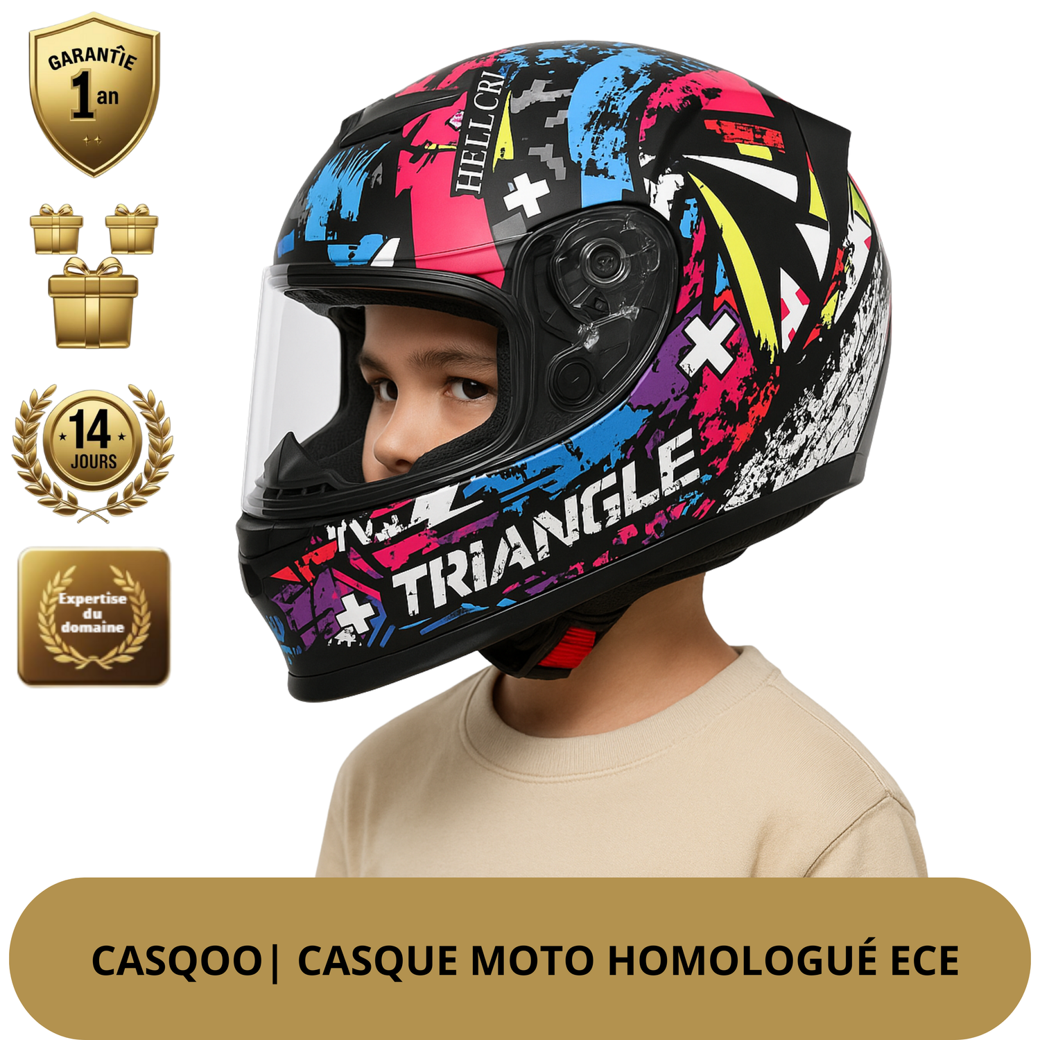 Casque Moto Enfant – Ultra Léger