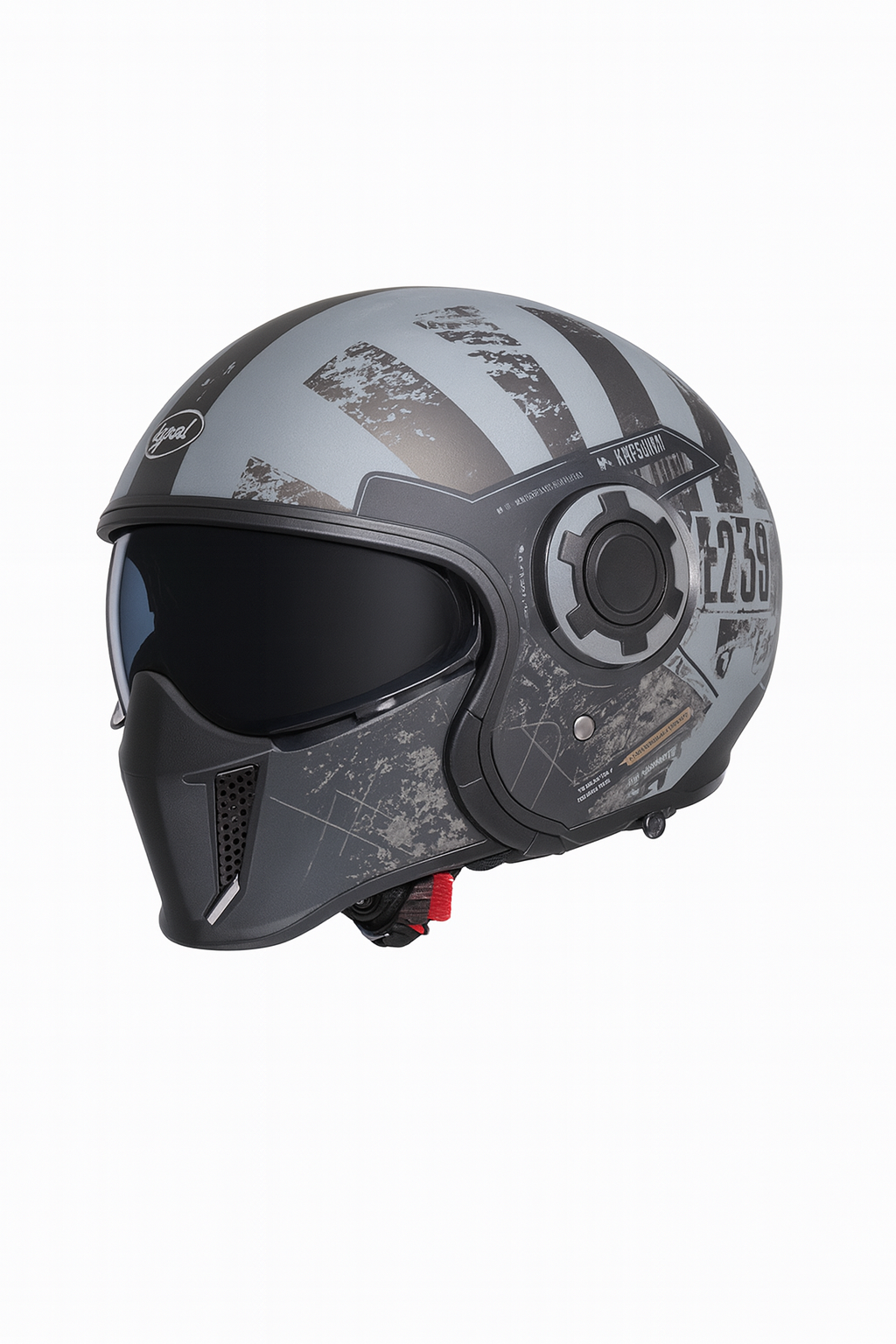Casque Moto Intégral | Style Combat Rétro | Visière Double + Mentonnière Détachable | Homologué ECE & DOT