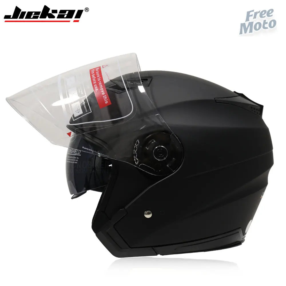 Casque moto homme – Demi-jet double visière, léger & certifié DOT/ECE, toutes saisons