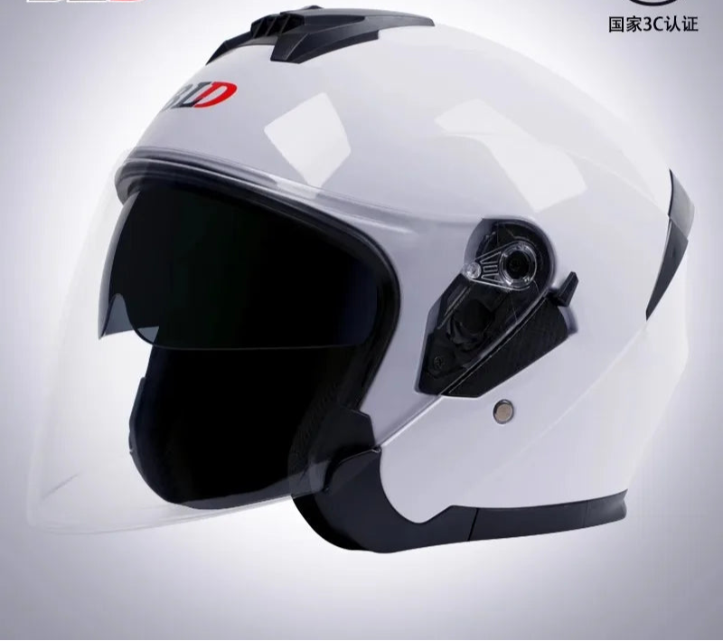 Casque moto homme 3/4 urbain – Look vintage, respirant & certifié DOT, idéal pour l’été et les trajets stylés