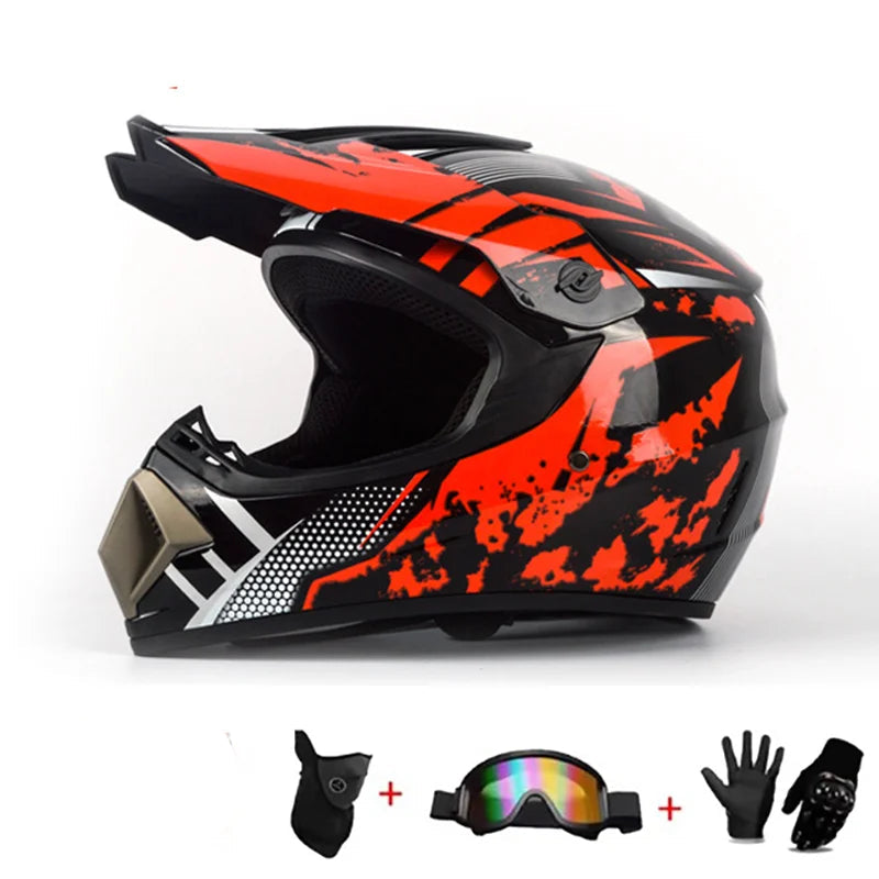 Casque Motocross – Homologué DOT + ECE | Design Futuriste Ultra Stylé | VTT, MX, Tout-Terrain
