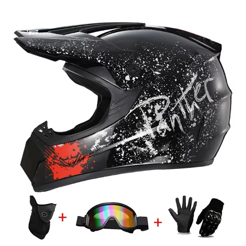 Casque Motocross – Homologué DOT + ECE | Design Futuriste Ultra Stylé | VTT, MX, Tout-Terrain