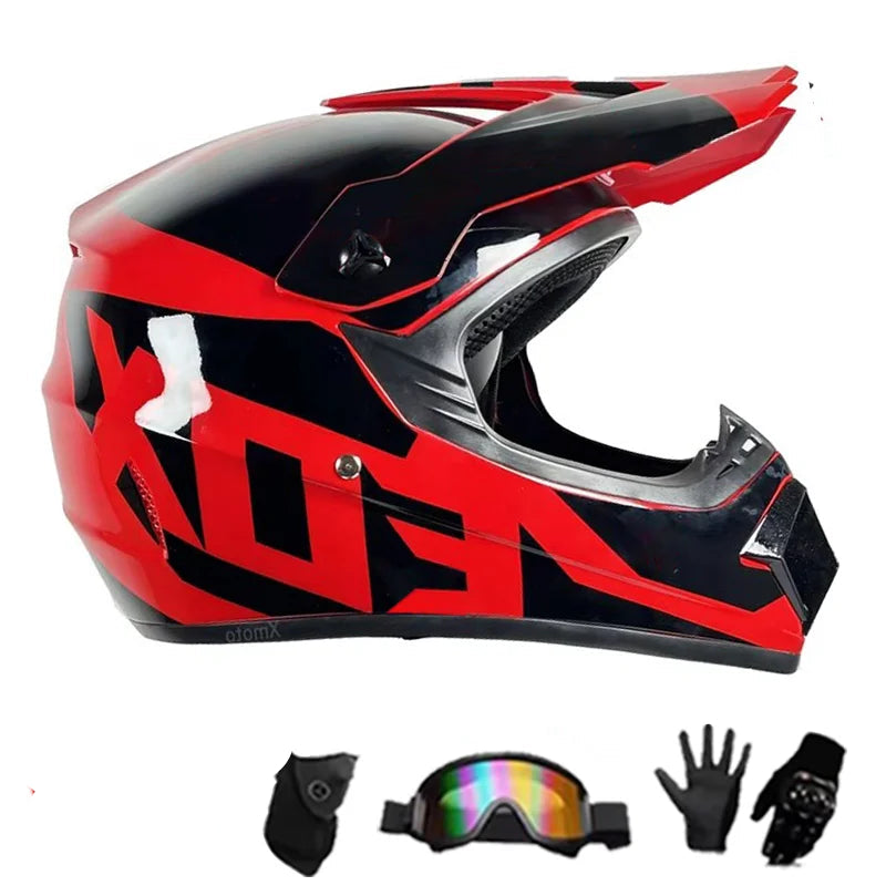 Casque Motocross – Homologué DOT + ECE | Design Futuriste Ultra Stylé | VTT, MX, Tout-Terrain