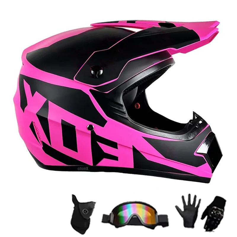 Casque Motocross – Homologué DOT + ECE | Design Futuriste Ultra Stylé | VTT, MX, Tout-Terrain