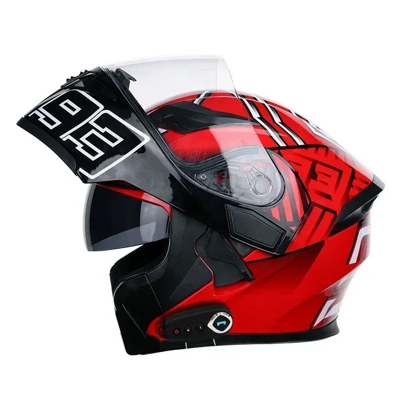 Casque Moto Bluetooth – Double Visière, Intégral & Connecté – Homologué DOT ECE
