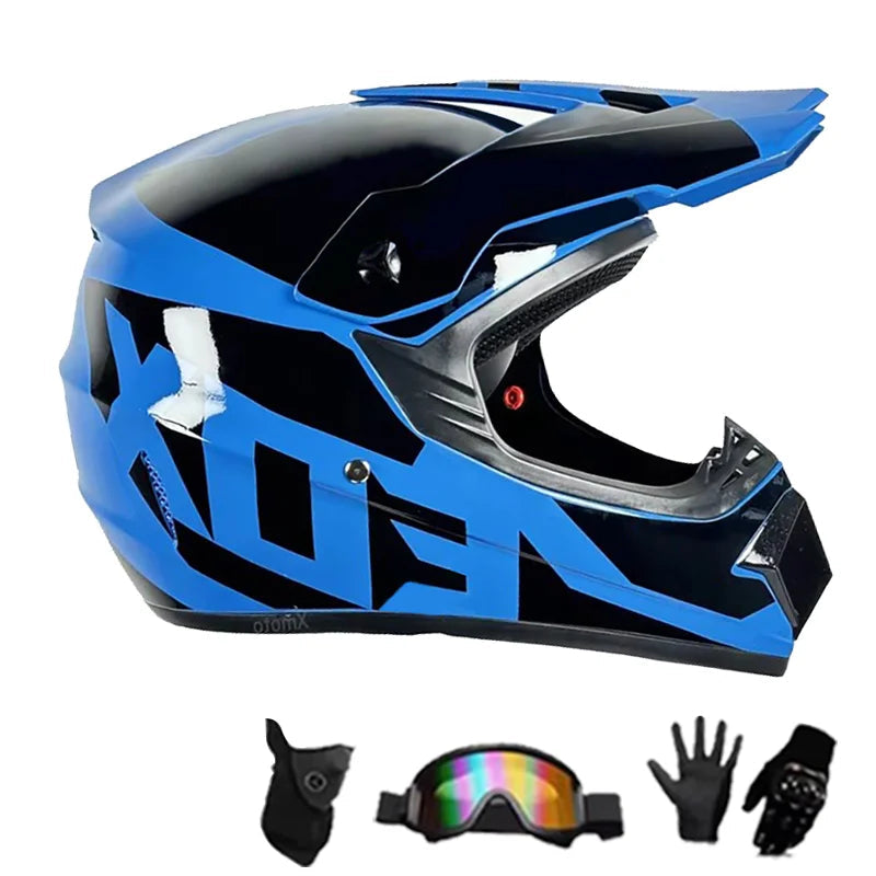 Casque Motocross – Homologué DOT + ECE | Design Futuriste Ultra Stylé | VTT, MX, Tout-Terrain