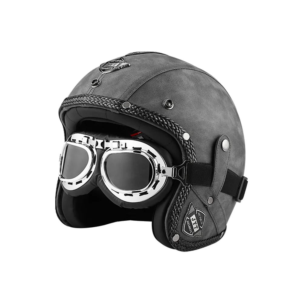 Casque Moto Vintage –  Style et Look Racer, Homologué DOT & ECE