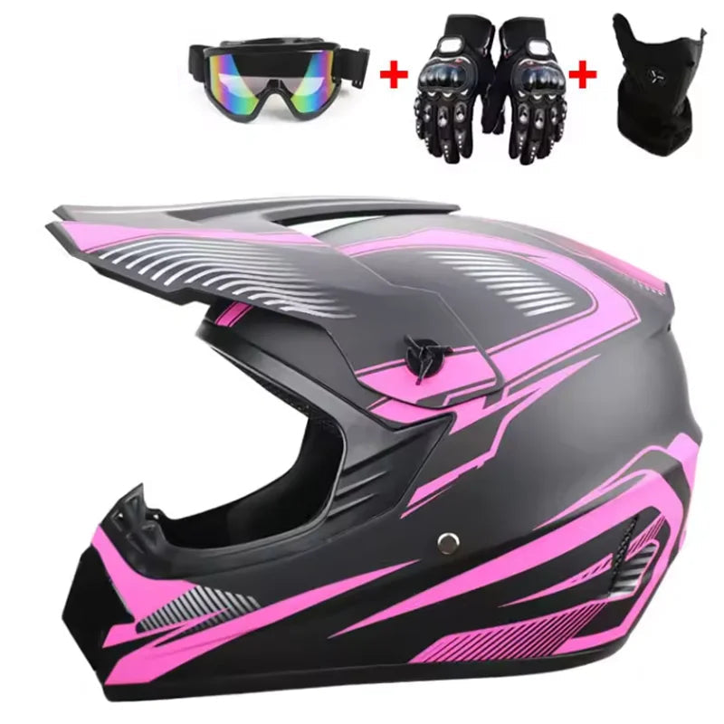 Casque Motocross – Homologué DOT + ECE | Design Futuriste Ultra Stylé | VTT, MX, Tout-Terrain