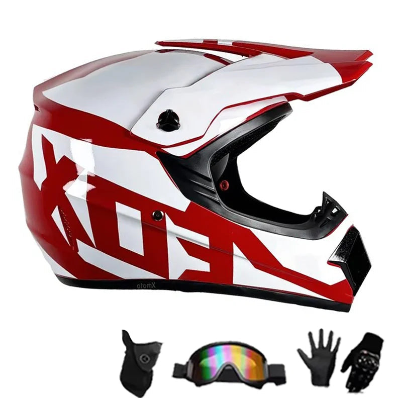 Casque Motocross – Homologué DOT + ECE | Design Futuriste Ultra Stylé | VTT, MX, Tout-Terrain