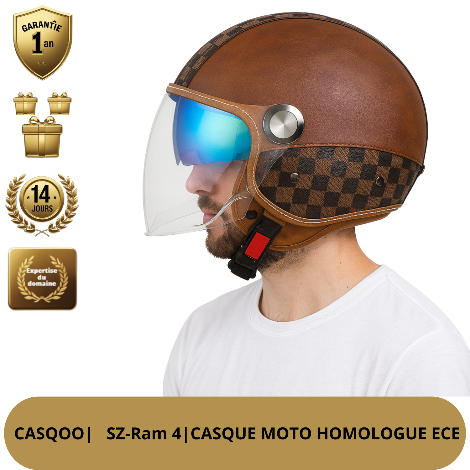 Casque Moto Jet – Homologué DOT & ECE – Double Visière | Unisexe