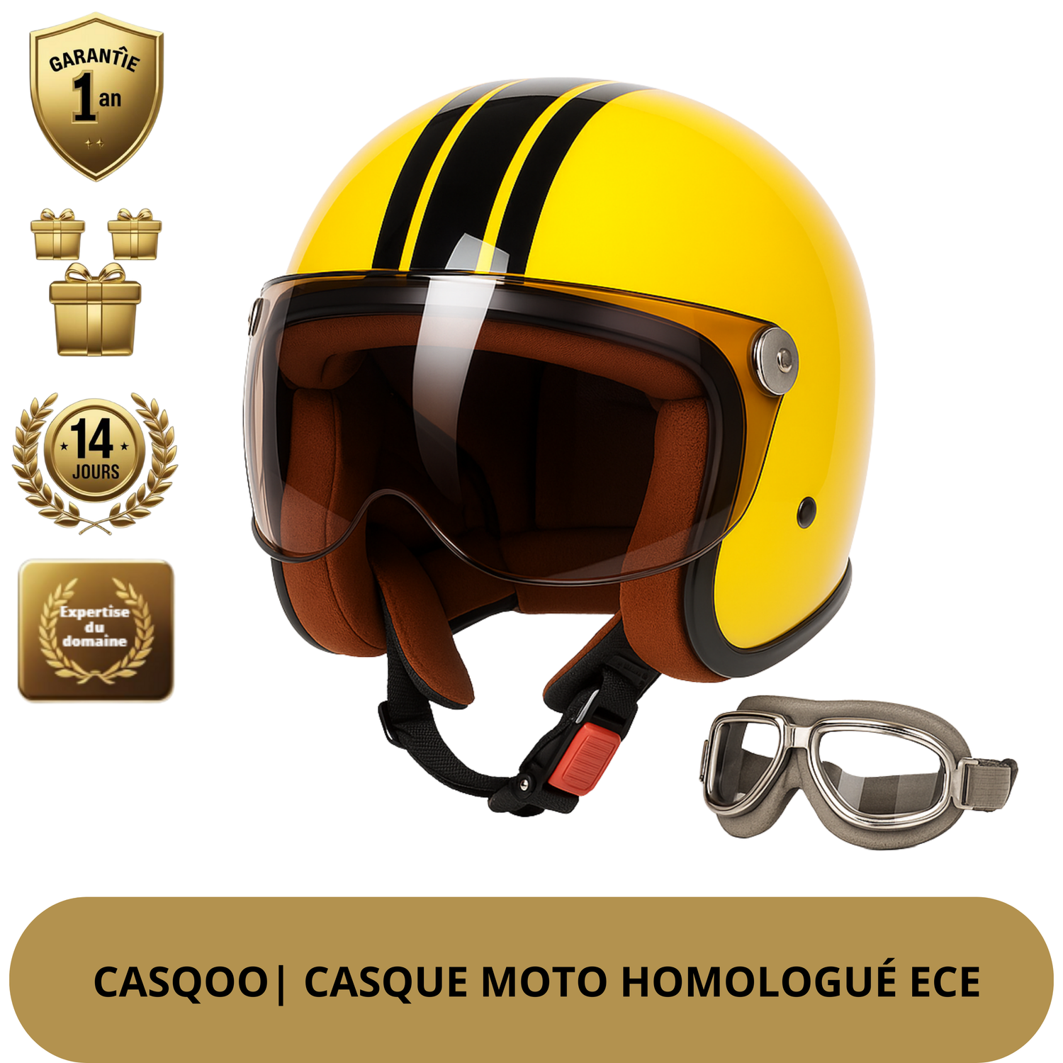 Casque Moto Jet – Style Classique & Confort Léger