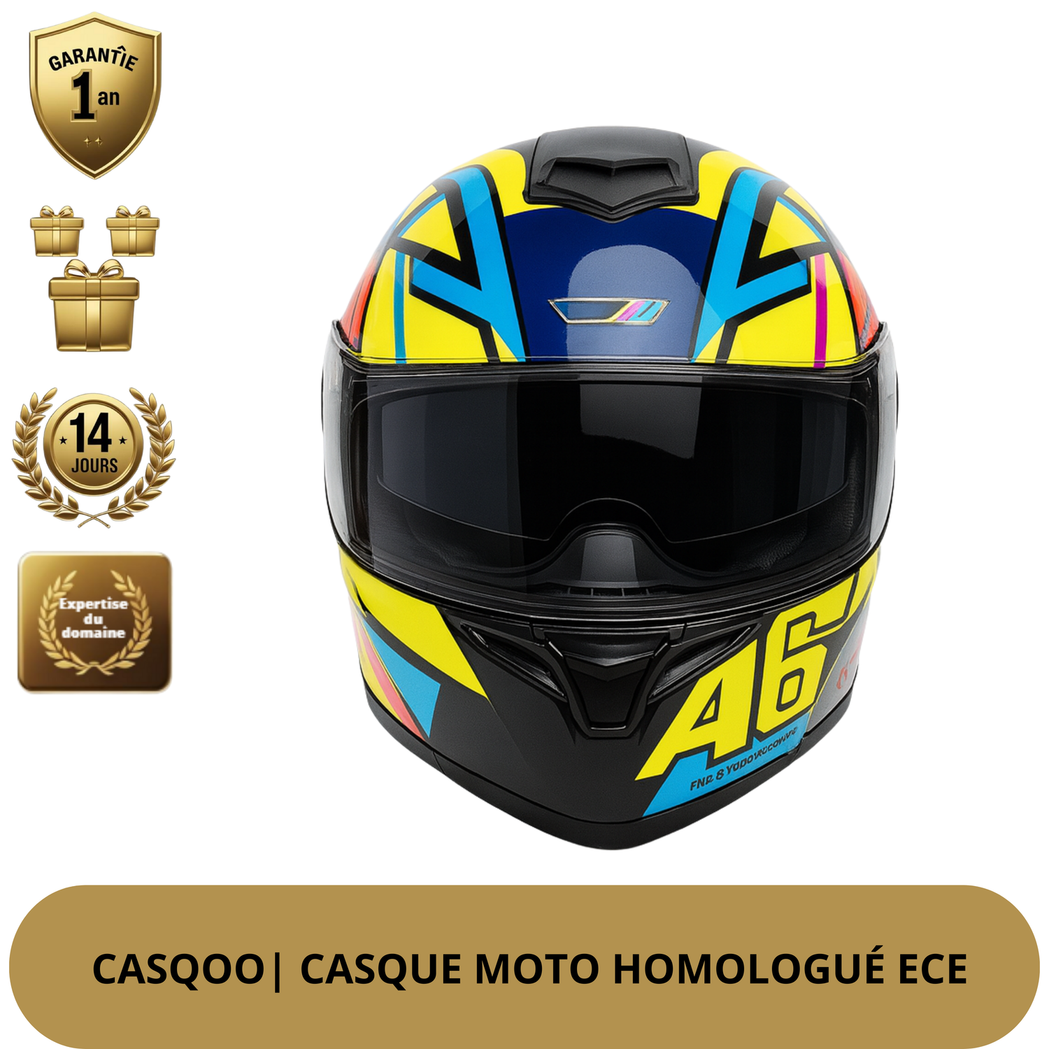 Casque Moto Bluetooth – Double Visière, Intégral & Connecté – Homologué DOT ECE