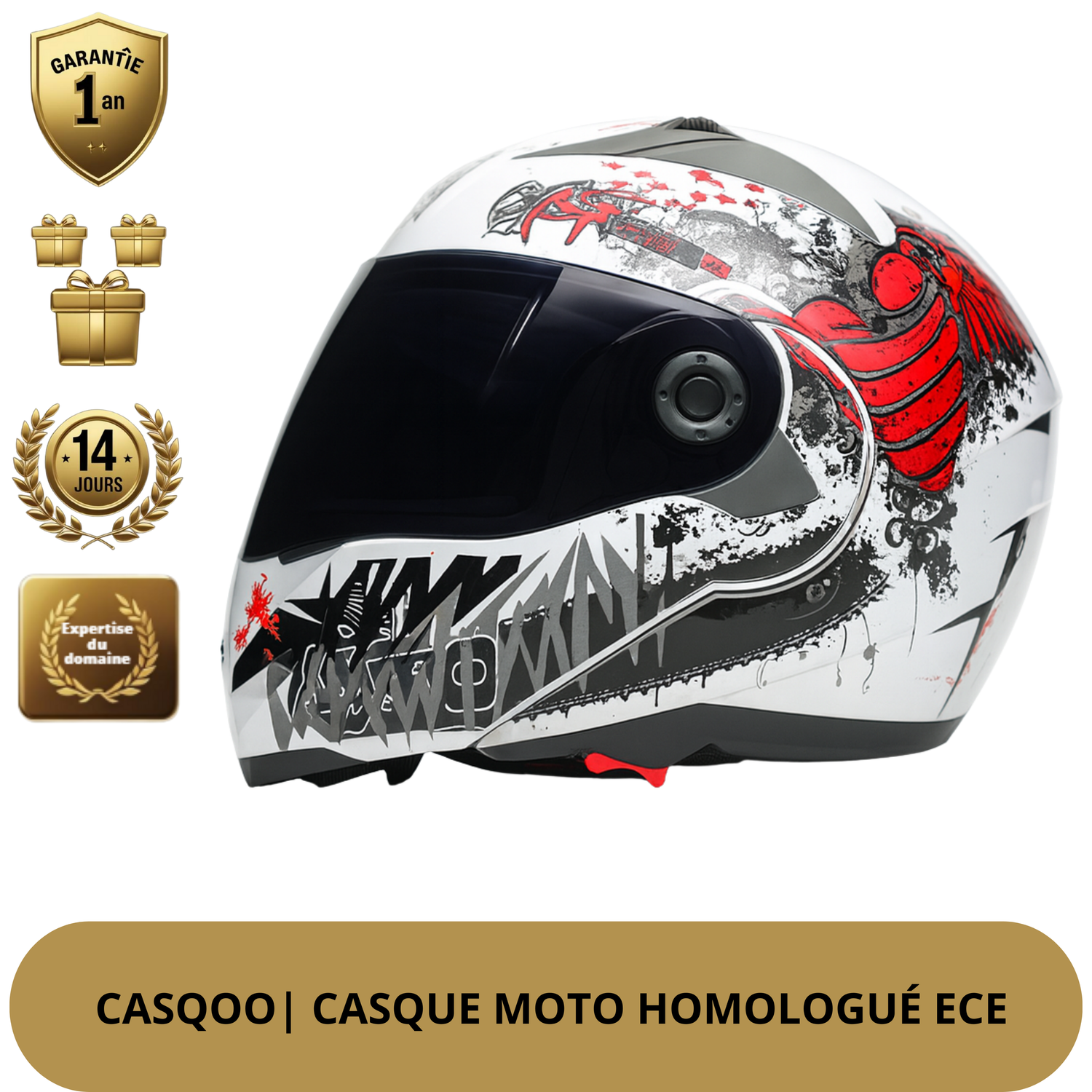 Casque Moto Homme - Protection Intégrale, Style Imparable
