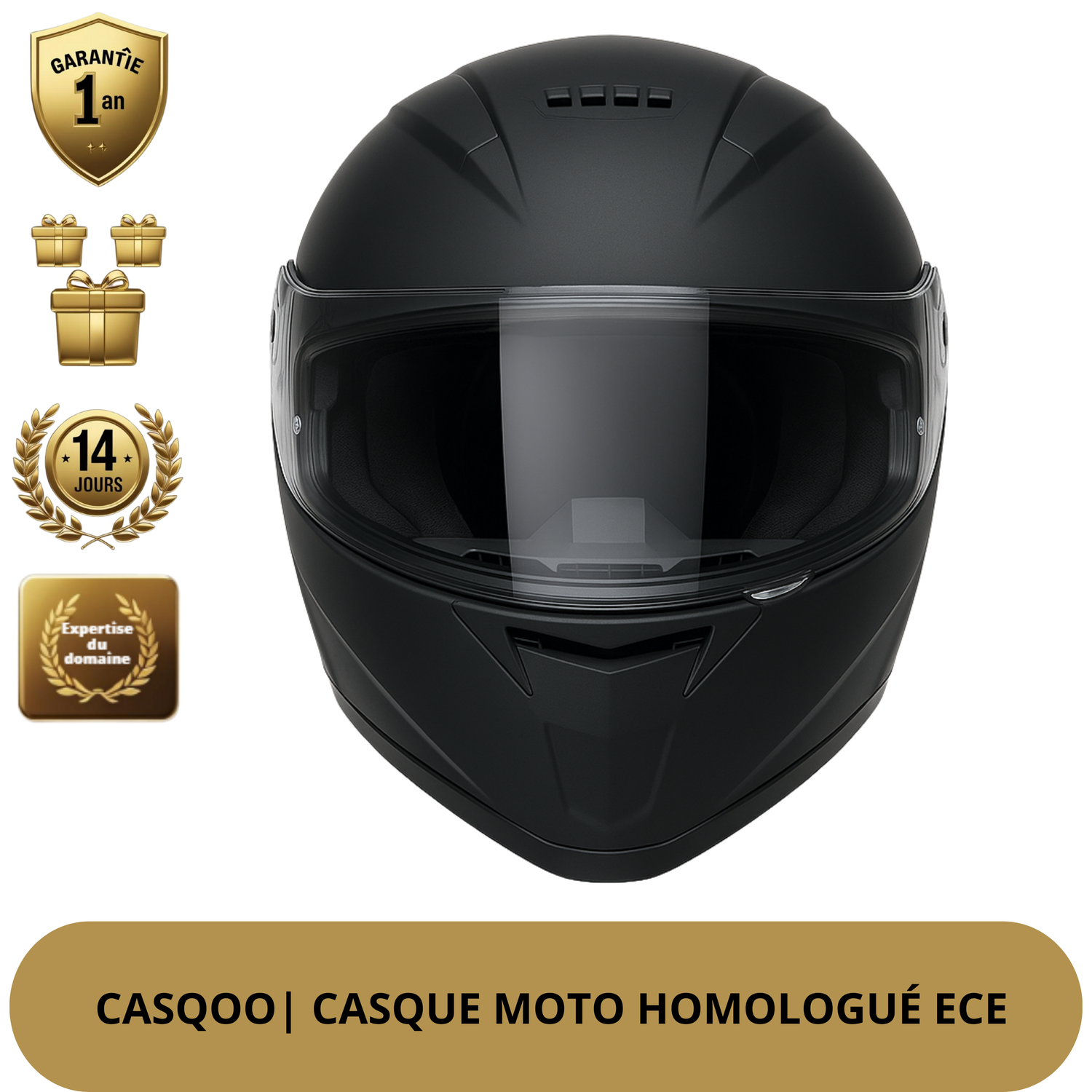 Casque modulable moto  – intégral, certifié DOT & ECE, confort 4 saisons & style sportif
