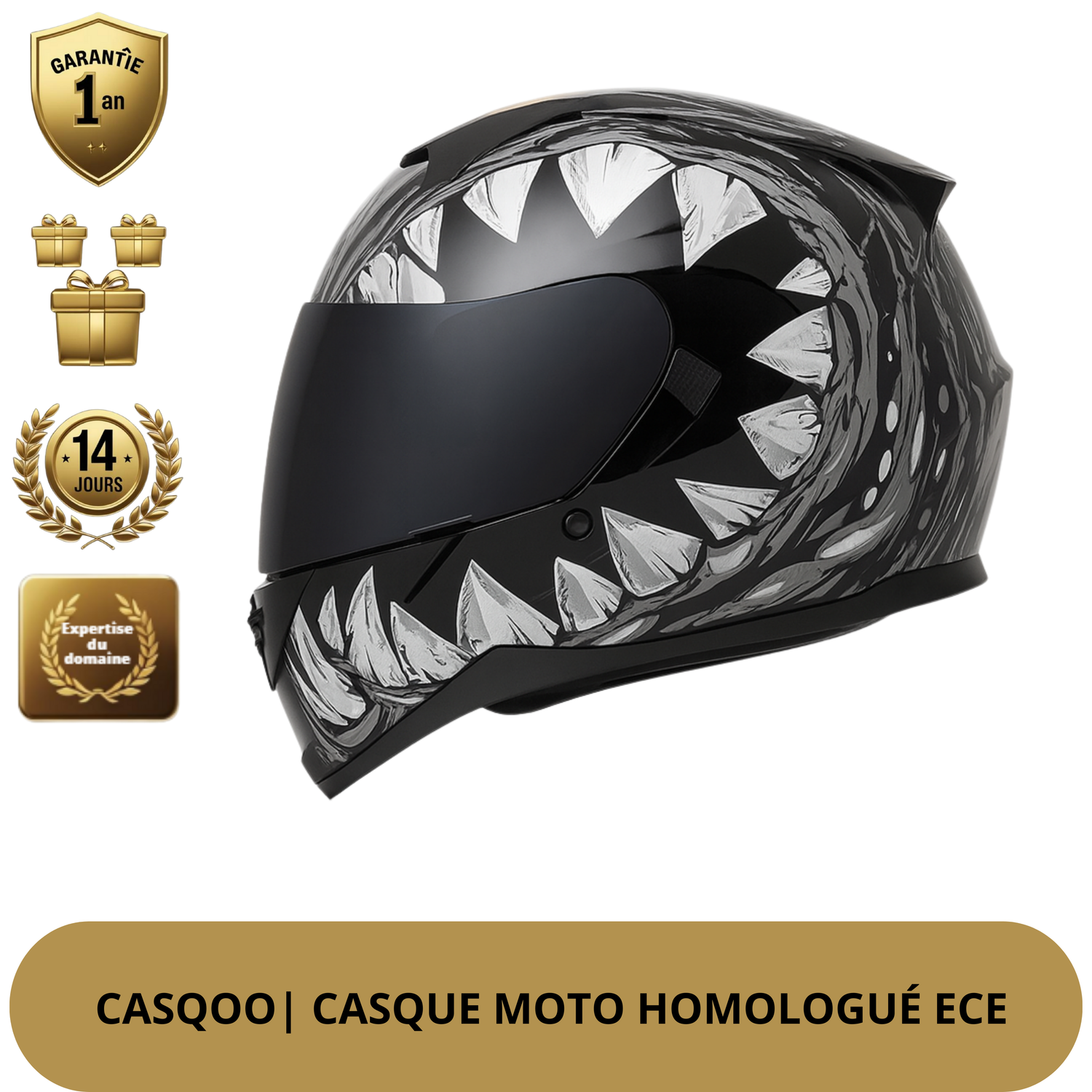 Casque modulable moto– intégral, certifié DOT & ECE, confort 4 saisons & style sportif