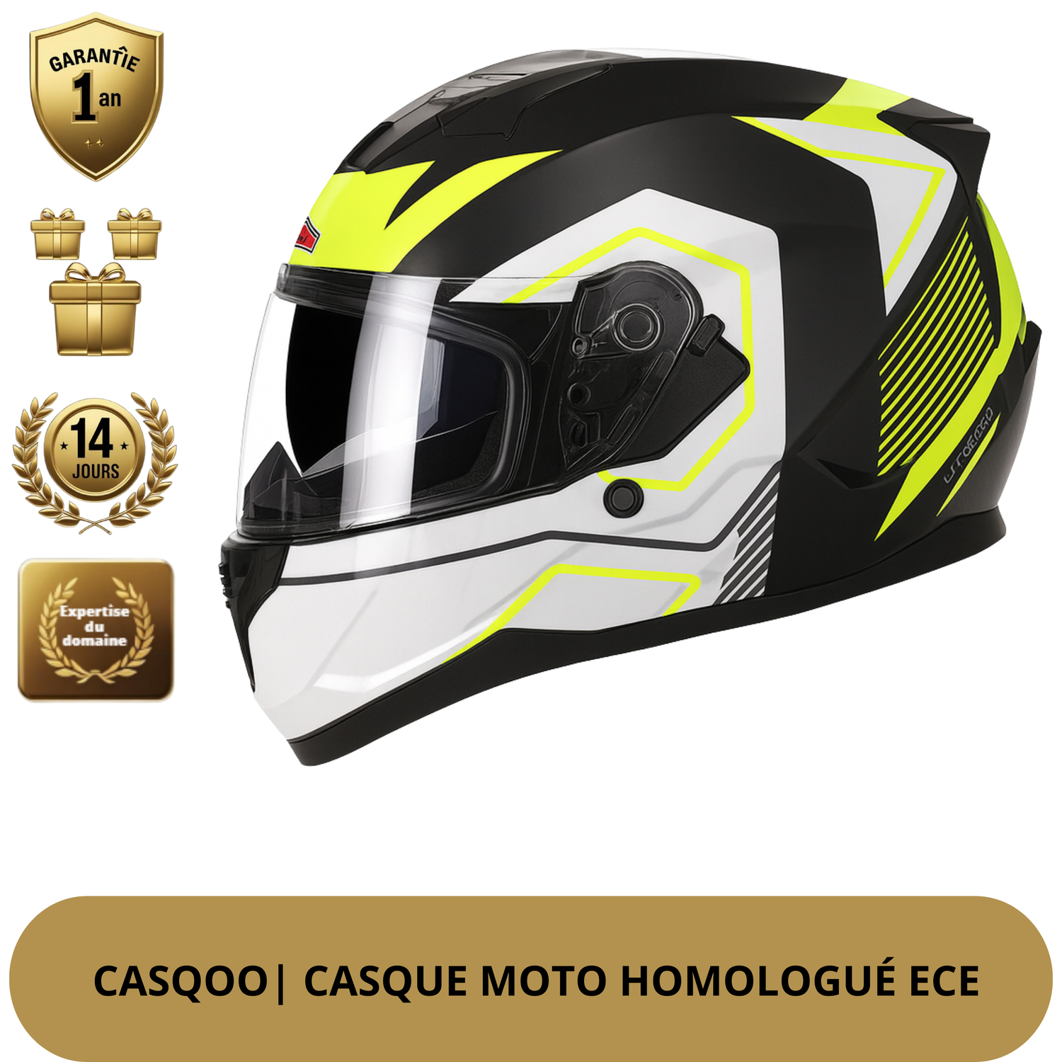 Casque modulable moto – intégral, certifié DOT & ECE, confort 4 saisons & style sportif