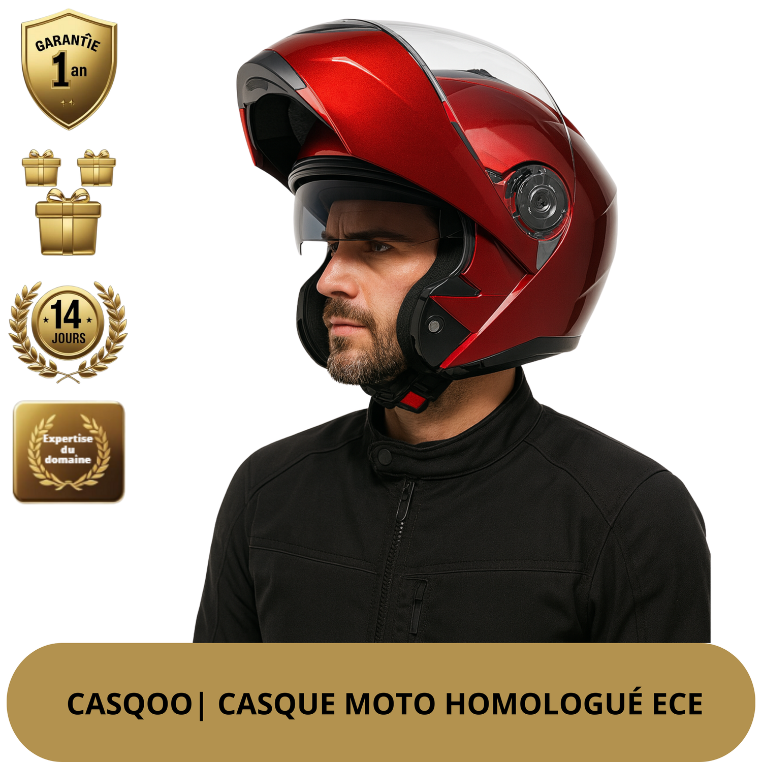 Casque Moto Homme - Protection Intégrale, Style Imparable