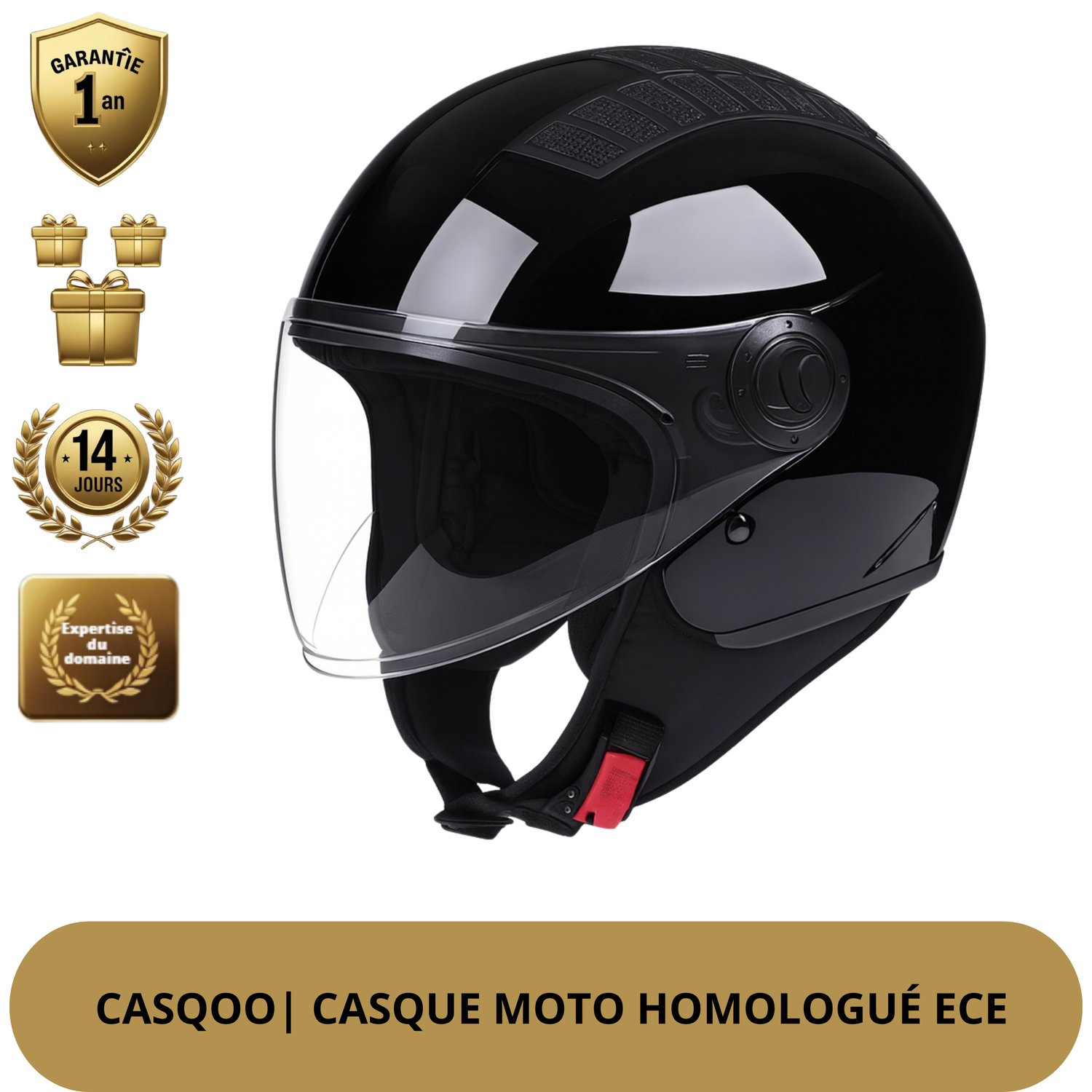 Casque Moto Jet – Style Classique & Confort Léger