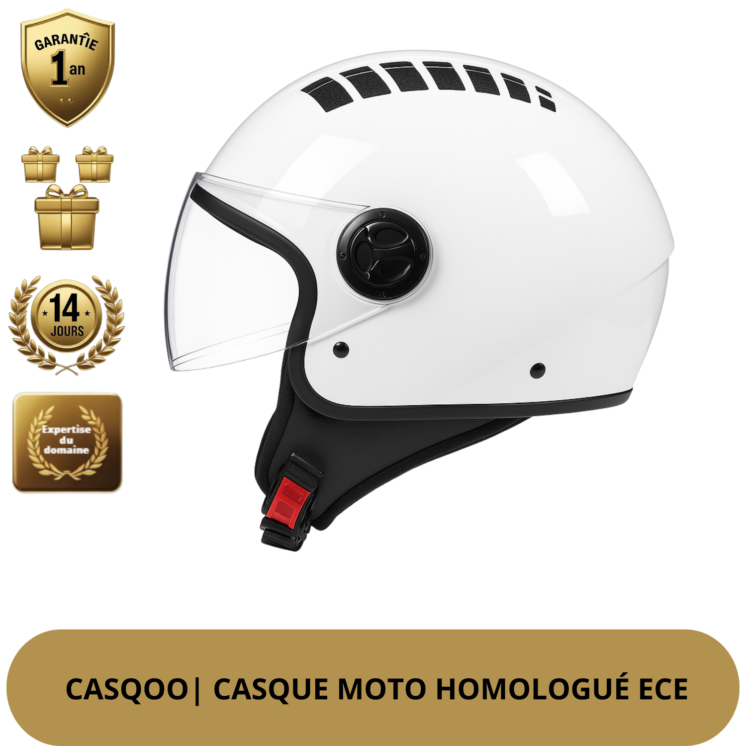 Casque Moto Jet – Style Classique & Confort Léger