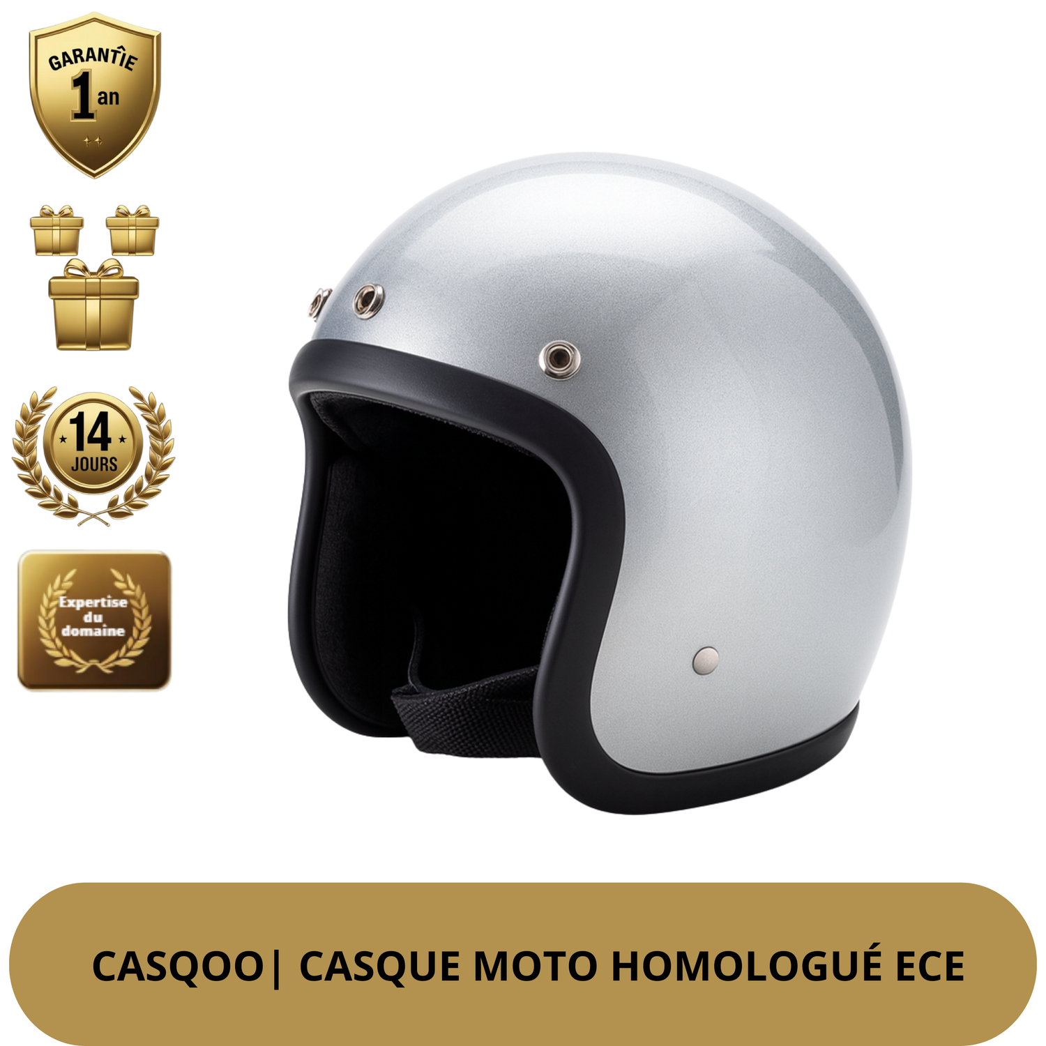 Casque Moto Jet – Style Café Racer DOT & ECE