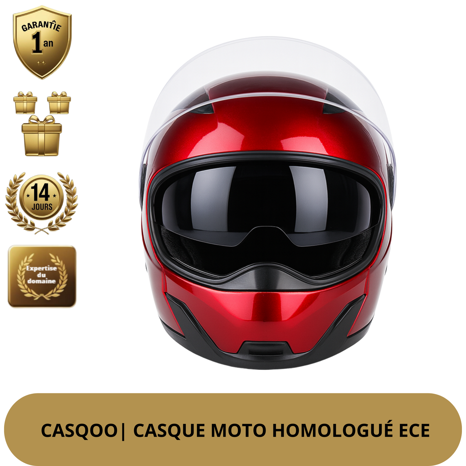Casque Moto Jet - Ouvert Double Visière – Homologué DOT & ECE