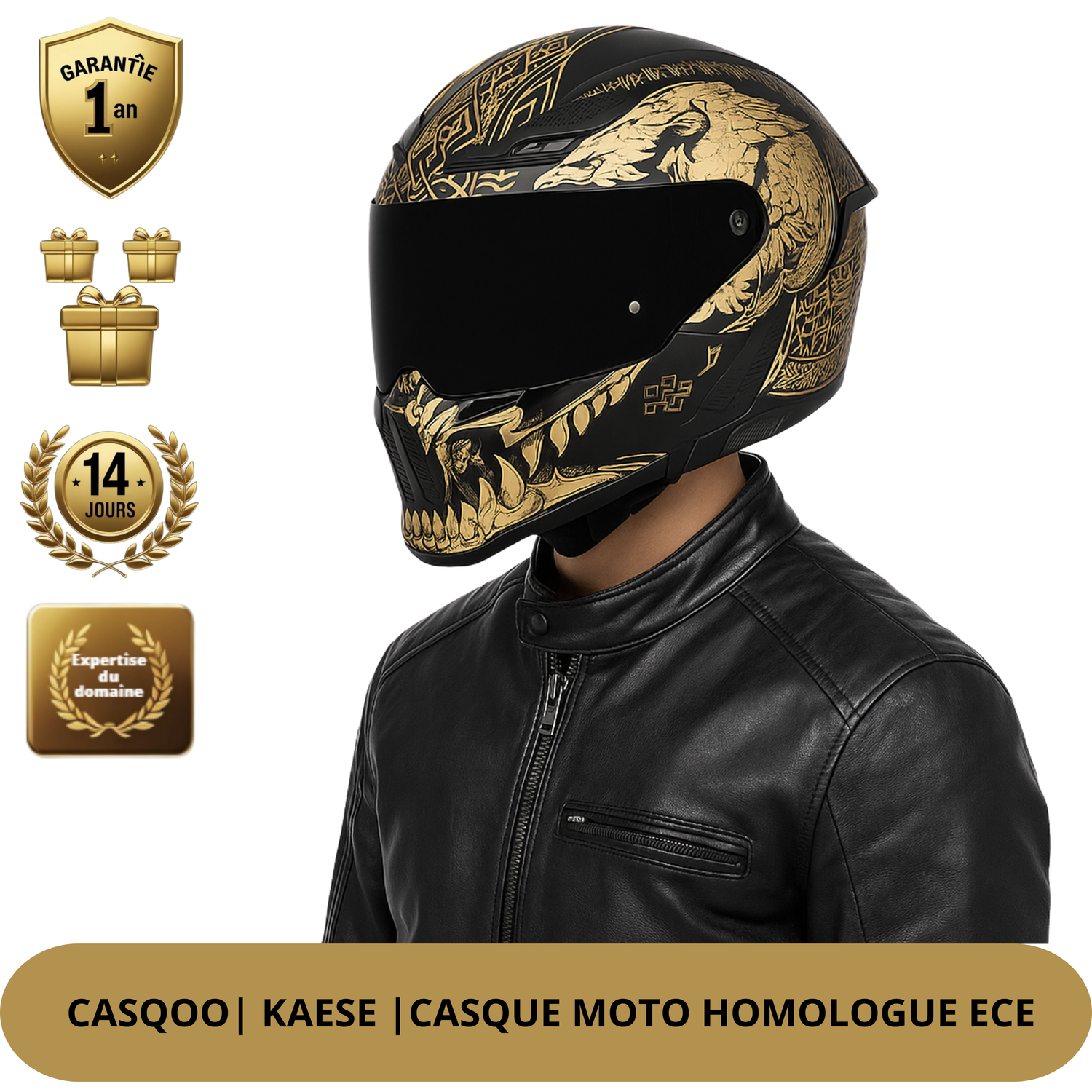 Casque Moto Homme Rétro Vintage – Homologué DOT & ECE