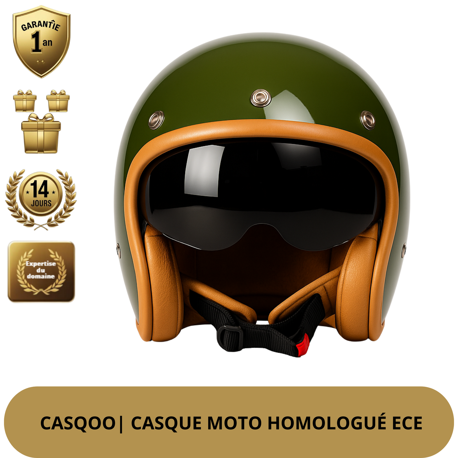 Casque Moto Jet - Visière Teintée - Homologué DOT & ECE