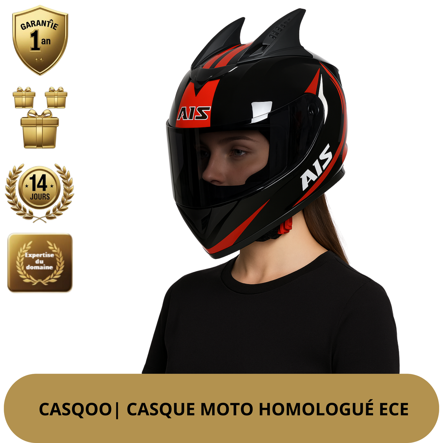 Casque Moto Femme Intégral Bluetooth – Sécurité, Style & Liberté