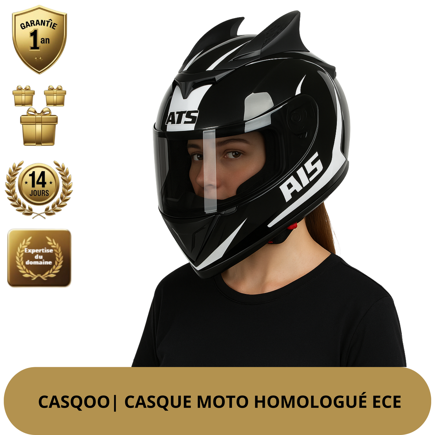 Casque Moto Femme Intégral Bluetooth – Sécurité, Style & Liberté